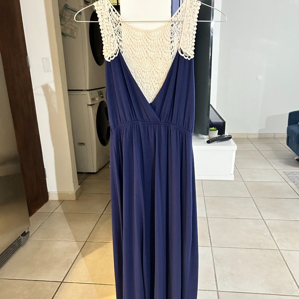 Women's Route 66 Navy Blue Maxi Dress